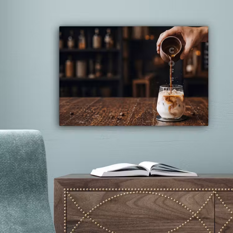 Espresso - Melk - Café canvas 2cm klein -sfeer4