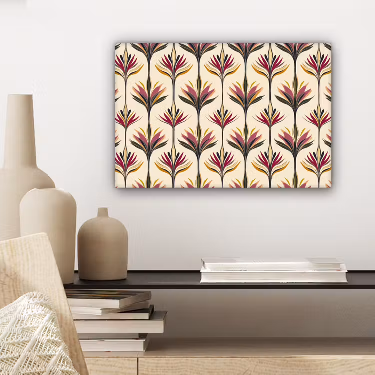 Waaier - Motief - Kleurrijk canvas 2cm klein 34 -sfeer6