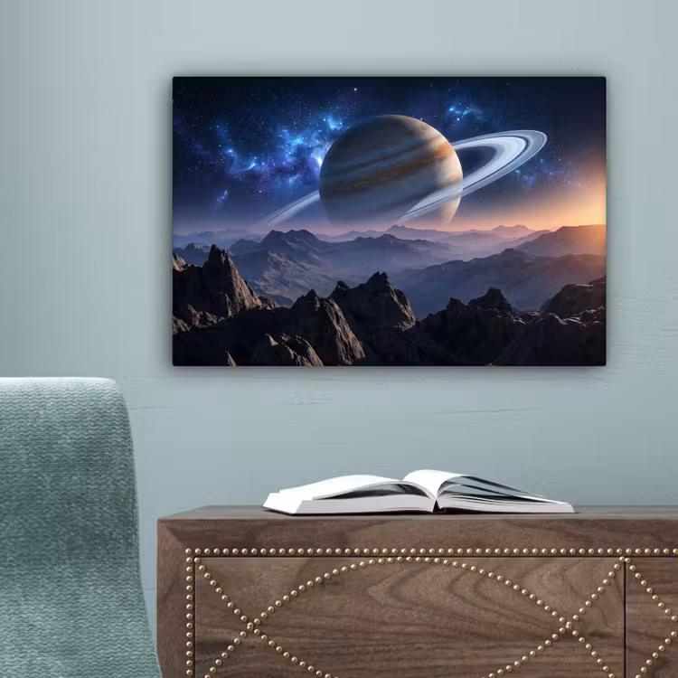 Fantasy - Kosmos - Landschap canvas 2cm klein -sfeer4