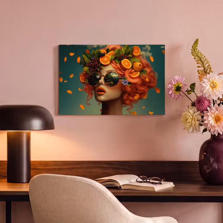 Vrouw - Sinaasappel - Bessen - Oranje canvas 2cm klein -sfeer4