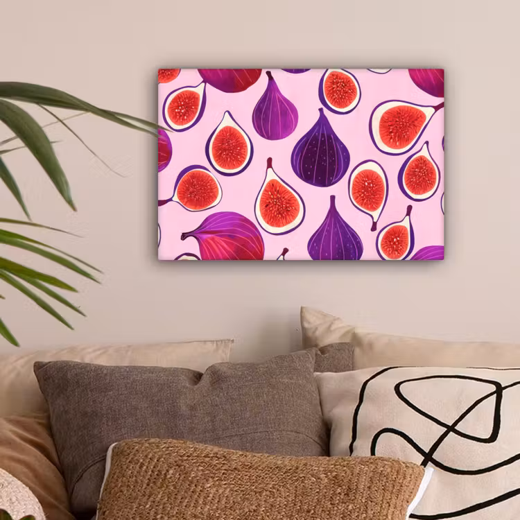 Vijgen - Roze - Paars canvas 2cm klein -sfeer1