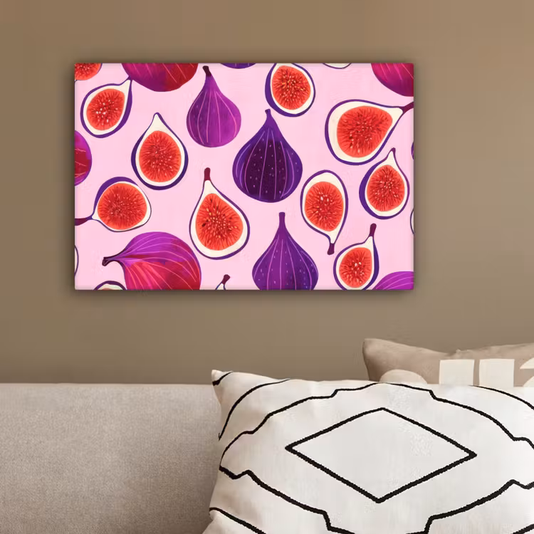 Vijgen - Roze - Paars canvas 2cm klein -sfeer3