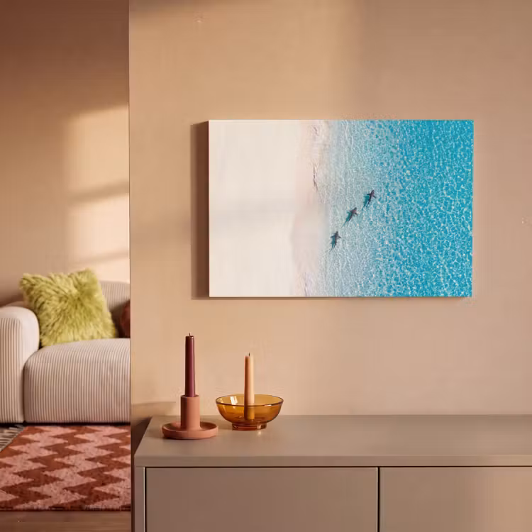Vis - Oceaan - Strand - Turquoise - Natuur canvas 2cm klein -sfeer1
