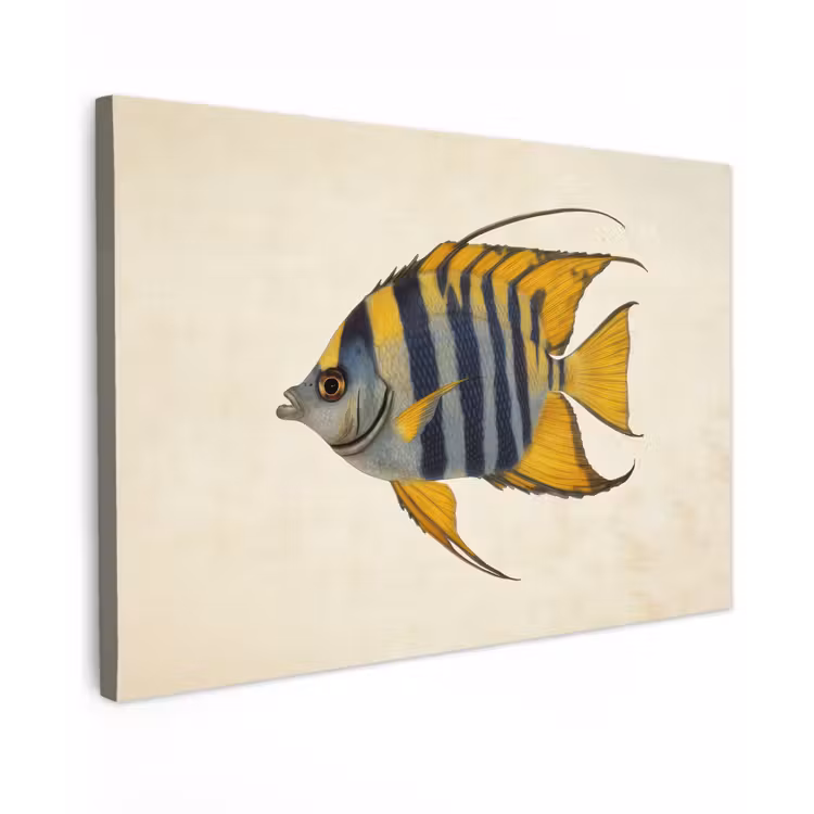Vis - Sierlijk - Vinnen - Illustratie canvas 2cm klein -z3d