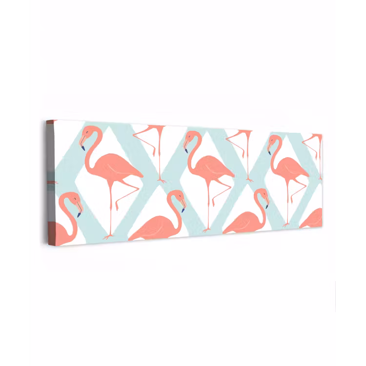 Flamingo - Mintgroen - Ruit canvas 2cm klein 828 -z3d