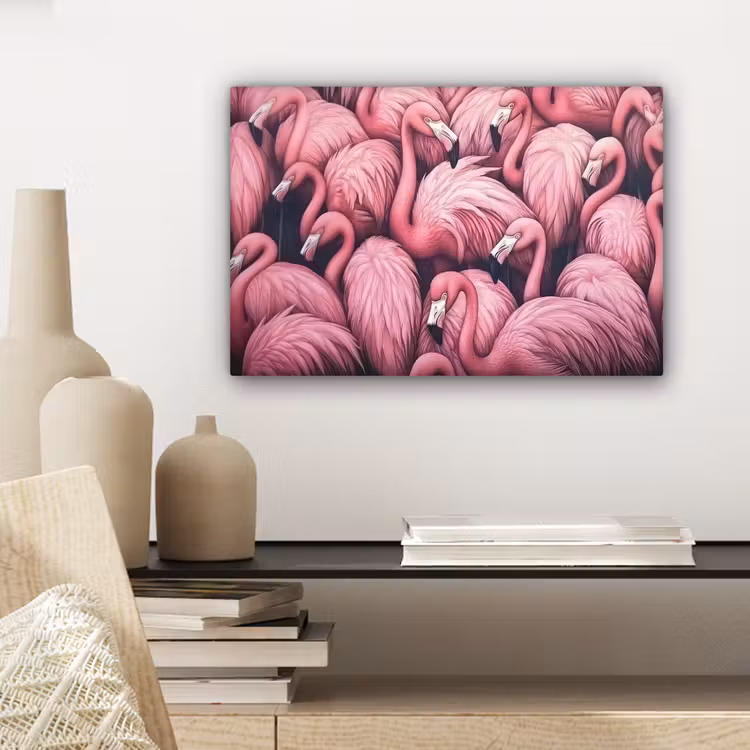 Flamingo - Roze - Dieren canvas 2cm klein -sfeer6