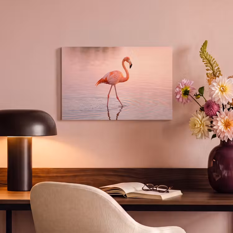 Flamingo - Water - Roze canvas 2cm klein -sfeer4