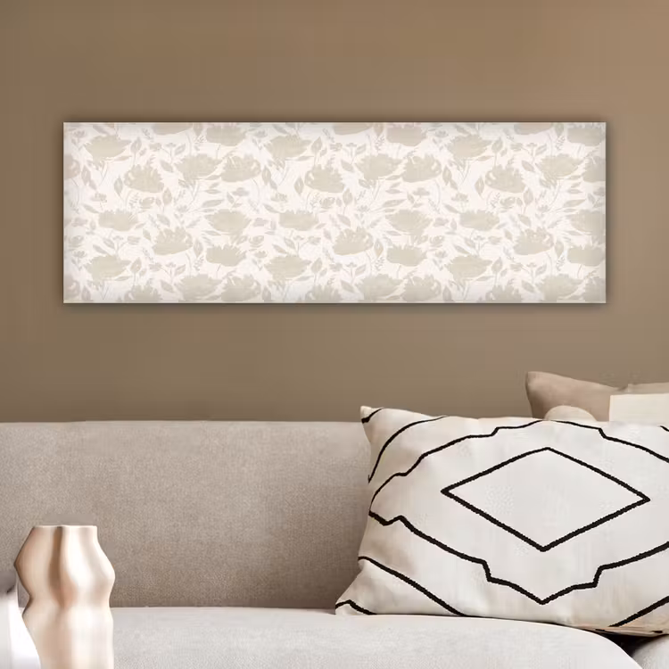 Bloemenpatroon - Silhouet - Wit canvas 2cm klein 828 -sfeer3