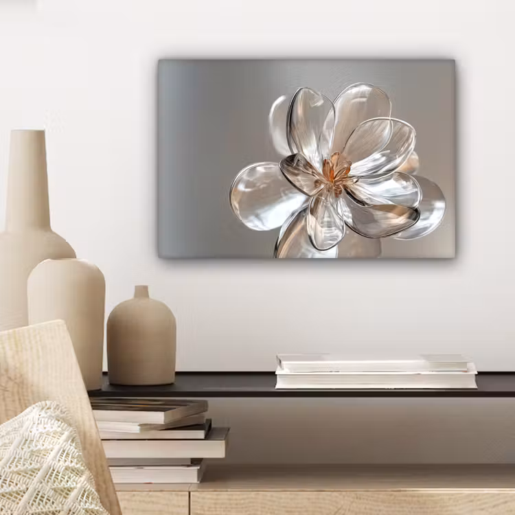Bloem - Glazen - Doorzichtig canvas 2cm klein -sfeer6