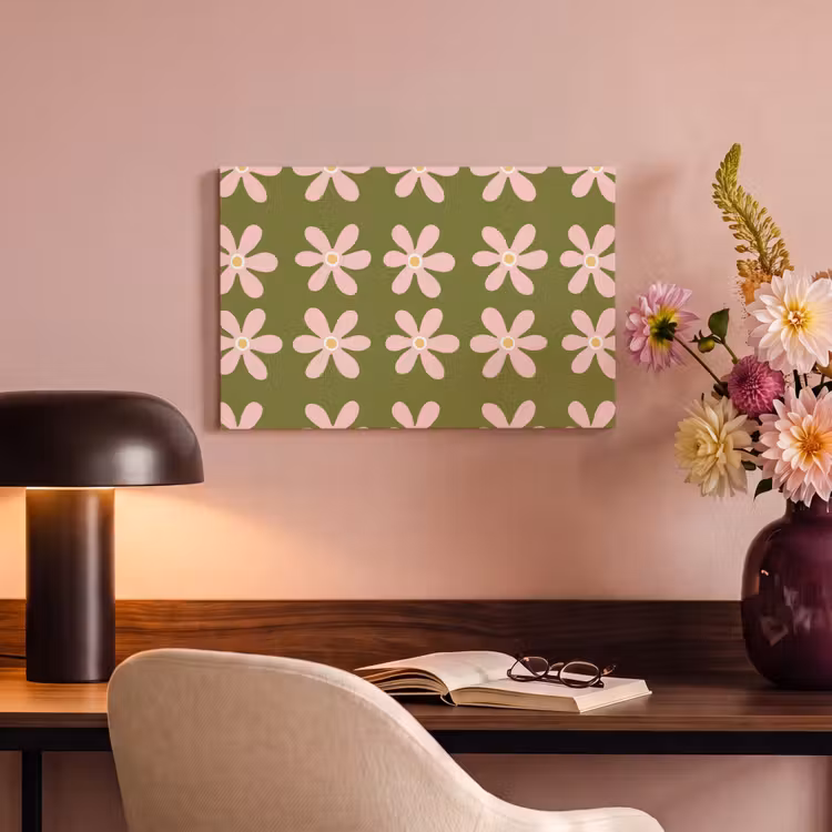 Bloem - Modern - Groen canvas 2cm klein 34 -sfeer4