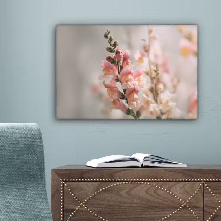 Bloem - Leeuwenbek - Roze - Stengel canvas 2cm klein -sfeer4