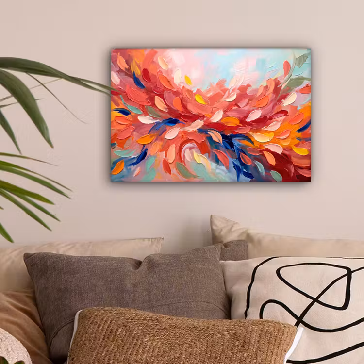Bloemen - Abstract - Kunst - Modern canvas 2cm klein -sfeer1