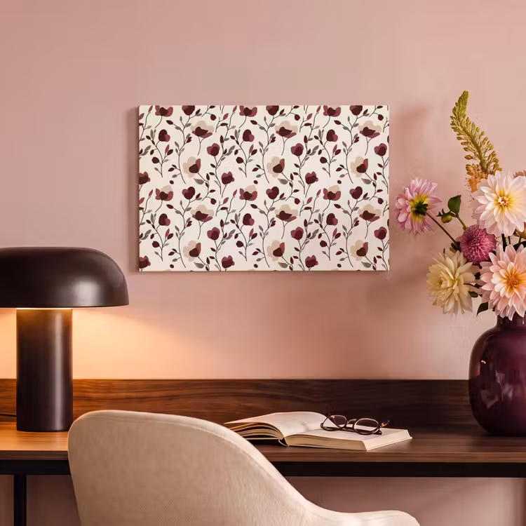 Bloemen - Botanisch - Bordeaux canvas 2cm klein 34 -sfeer4