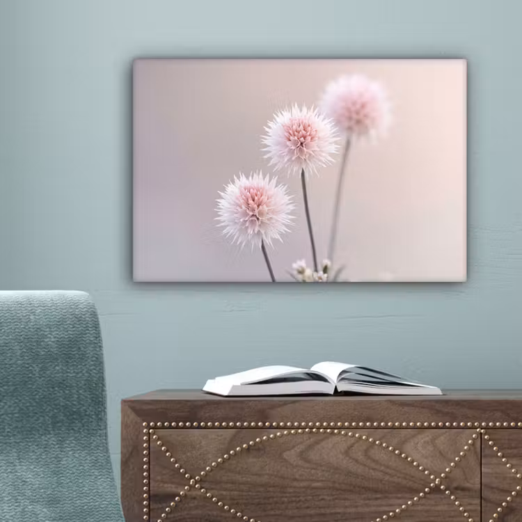 Bloemen - Bollen - Roze canvas 2cm klein -sfeer4