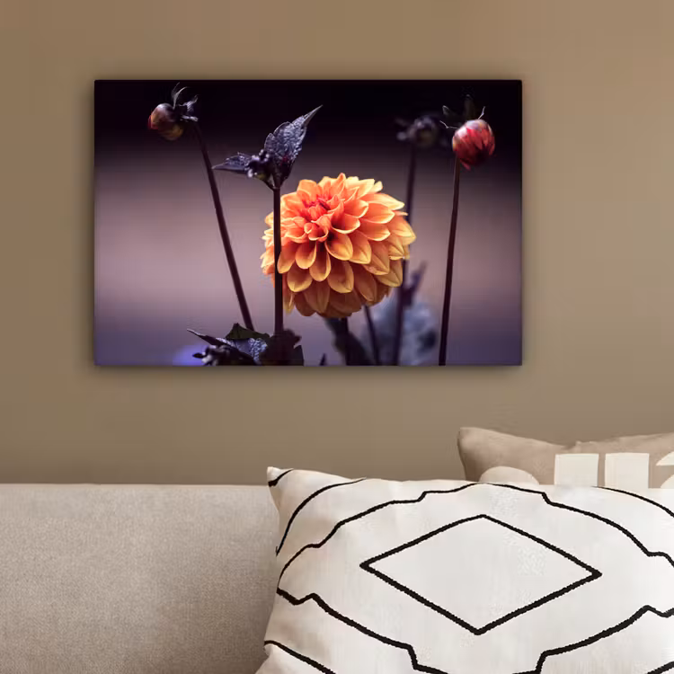 Bloemen - Chrysant - Macro - Planten canvas 2cm klein -sfeer3