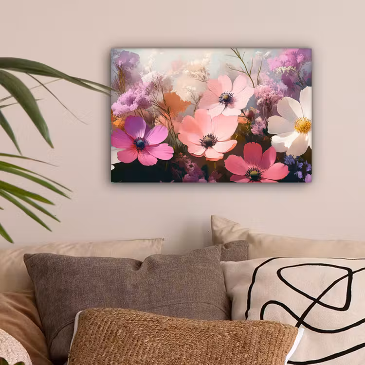 Bloemen - Kleurrijk - Bloei canvas 2cm klein -sfeer1