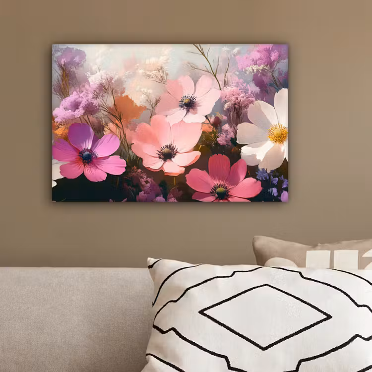 Bloemen - Kleurrijk - Bloei canvas 2cm klein -sfeer3