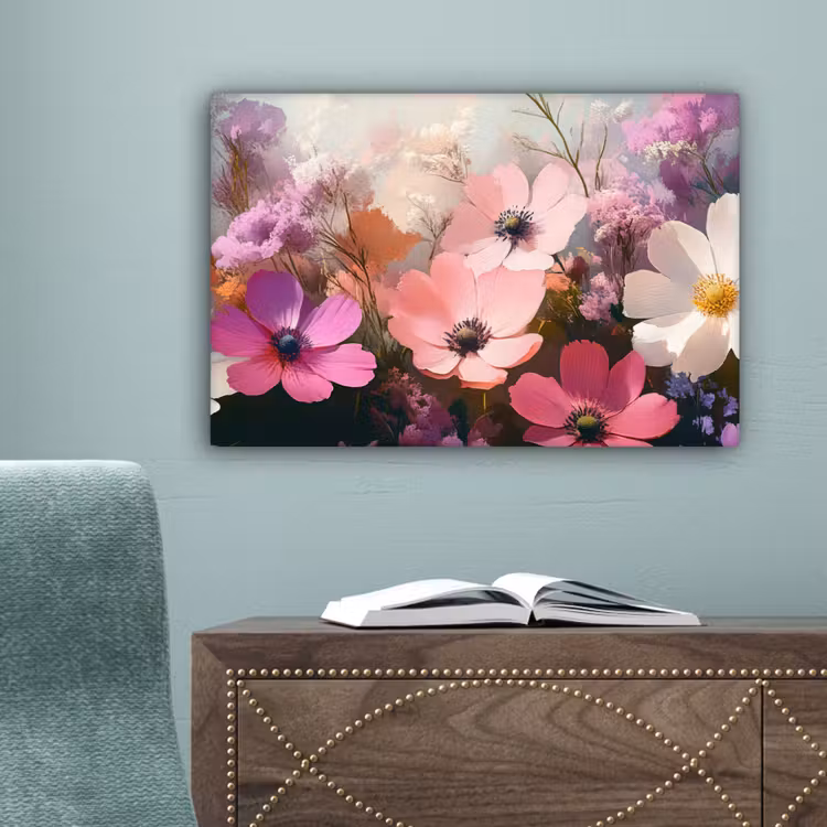 Bloemen - Kleurrijk - Bloei canvas 2cm klein -sfeer4