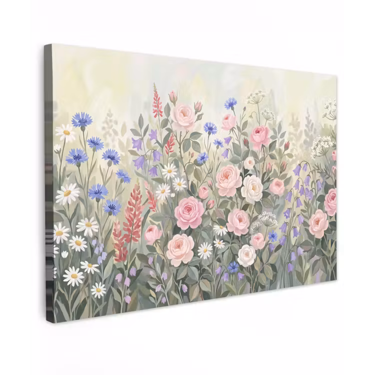 Bloemen - Tuin - Natuur - Kleurrijk canvas 2cm klein -z3d
