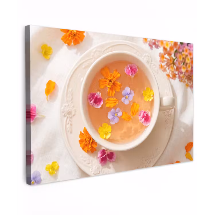Bloemen - Kop - Natuur - Kleurrijk - Zomer canvas 2cm klein -z3d