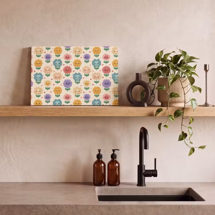 Bloemen - Hartjes - Kleurrijk canvas 2cm klein 34 -sfeer3