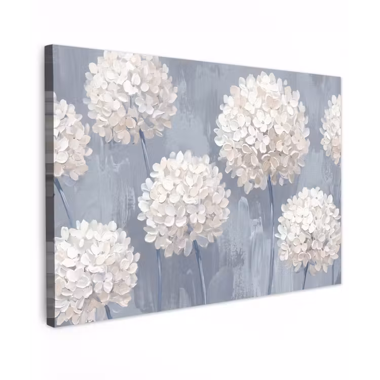 Bloemen - Illustratie - Blauw canvas 2cm klein -z3d