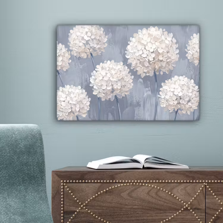 Bloemen - Illustratie - Blauw canvas 2cm klein -sfeer4