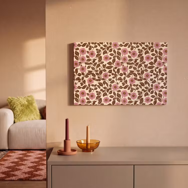 Bloemen - Bladeren - Kleurrijk canvas 2cm klein 34 -sfeer1