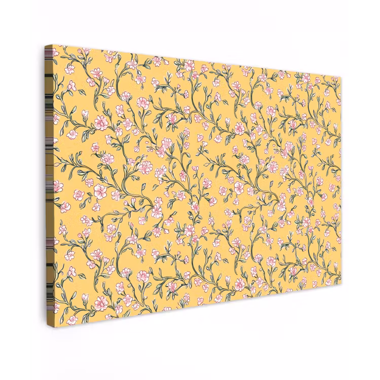 Bloemen - Motief - Geel canvas 2cm klein 34 -z3d