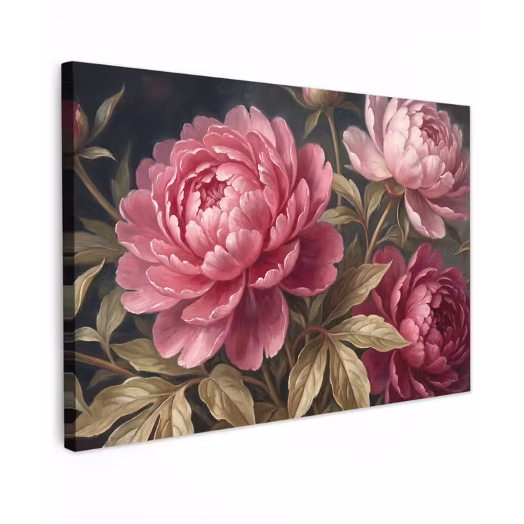 Bloemen - Roze - Klassiek - Natuur canvas 2cm klein -z3d