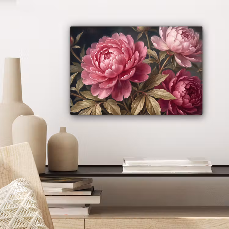 Bloemen - Roze - Klassiek - Natuur canvas 2cm klein -sfeer6