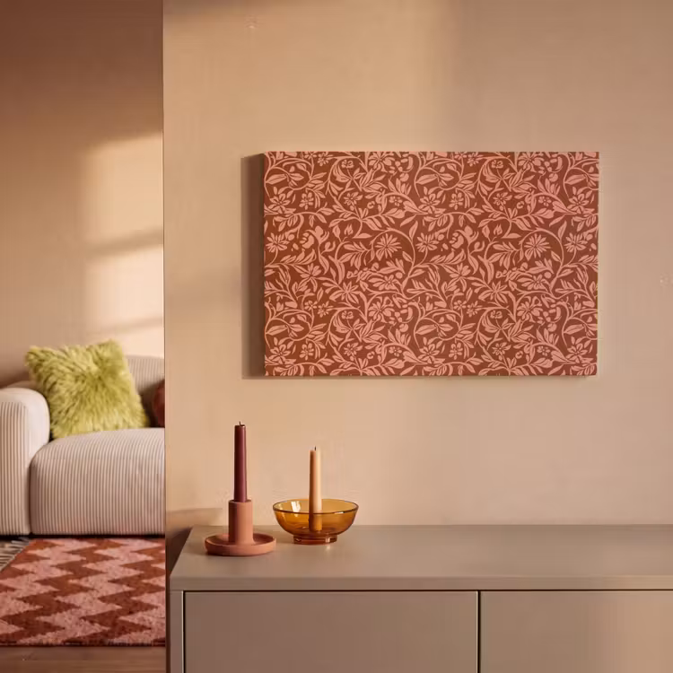 Bloemen - Print - Roze canvas 2cm klein 34 -sfeer1