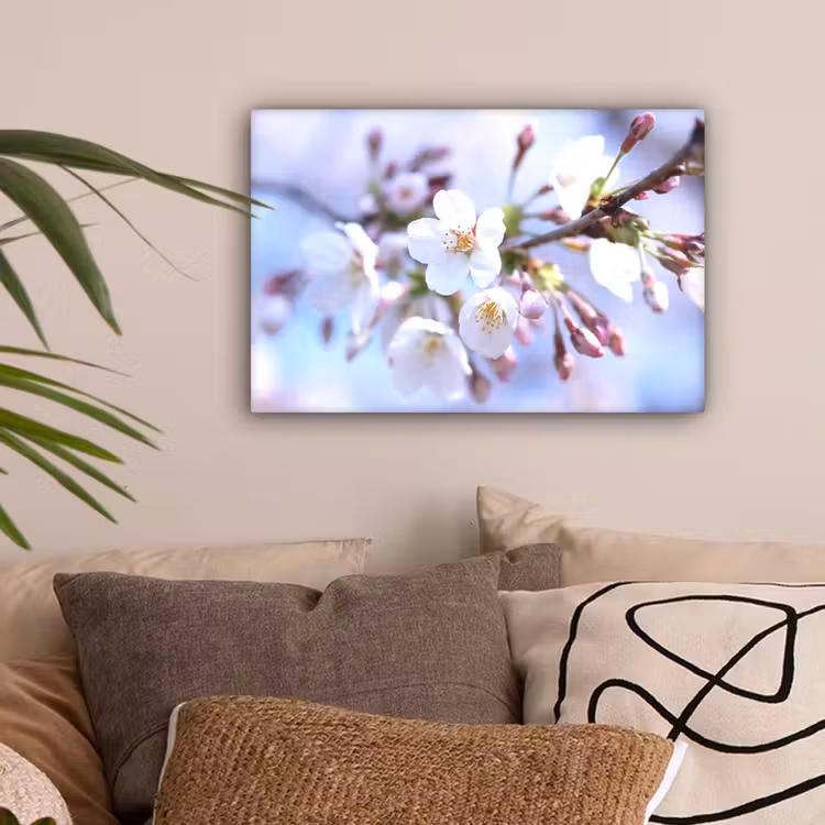 Bloemen - Sakura - Tak - Bloesem takken canvas 2cm klein -sfeer1