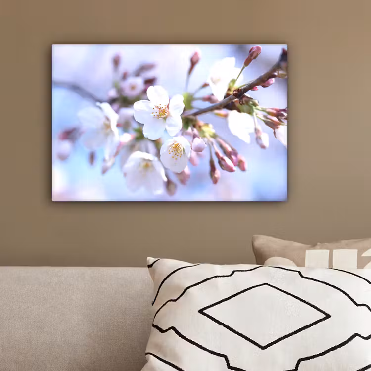 Bloemen - Sakura - Tak - Bloesem takken canvas 2cm klein -sfeer3