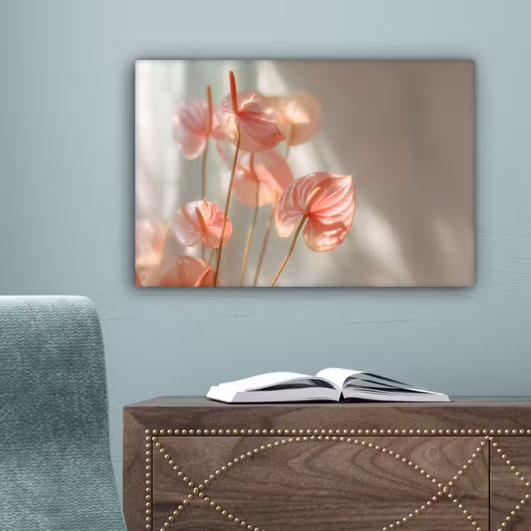 Bloemen - Stelen - Roze - Schaduw canvas 2cm klein -sfeer4