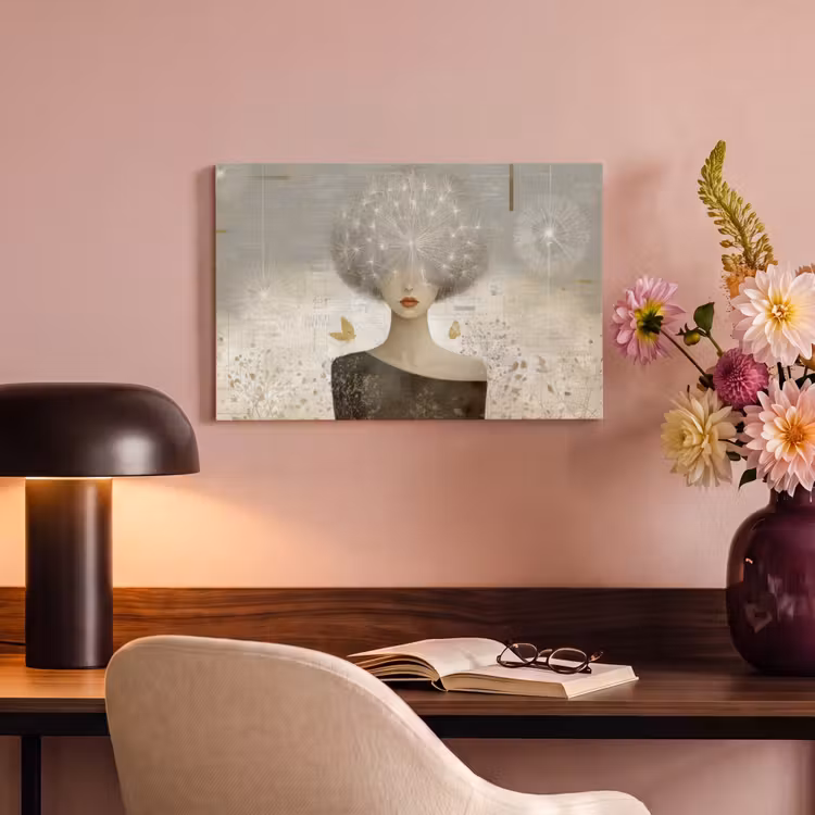 Pluis - Vrouw - Beige canvas 2cm klein -sfeer4