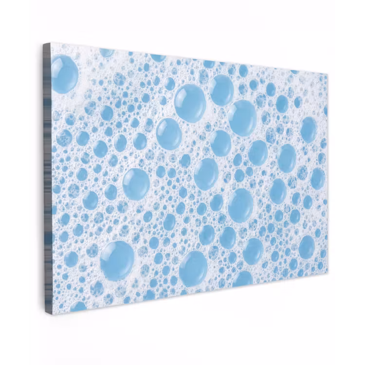 Schuim - Bubbels - Blauw canvas 2cm klein -z3d