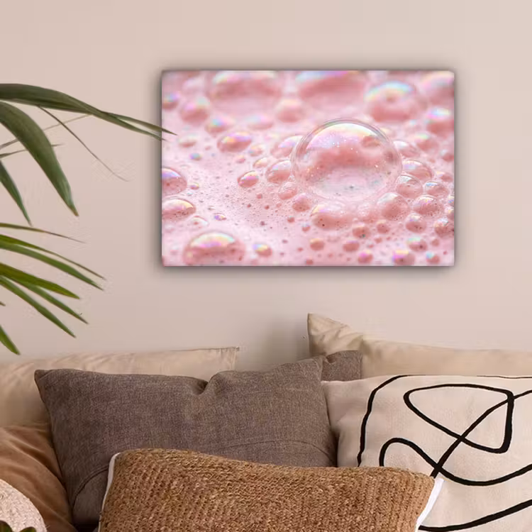 Schuim - Structuur - Roze canvas 2cm klein -sfeer1