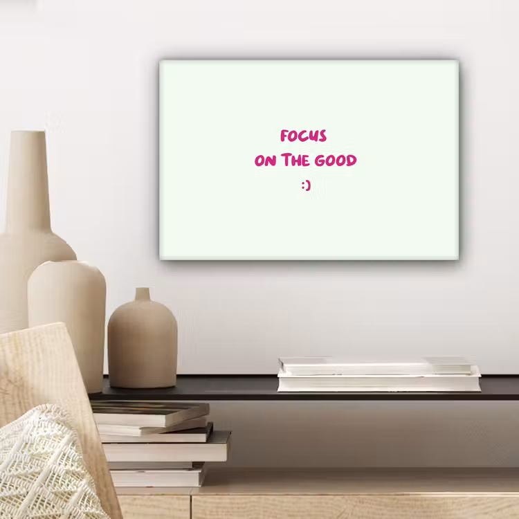 Focus - Beige - Roze - Smiley canvas 2cm klein -sfeer6