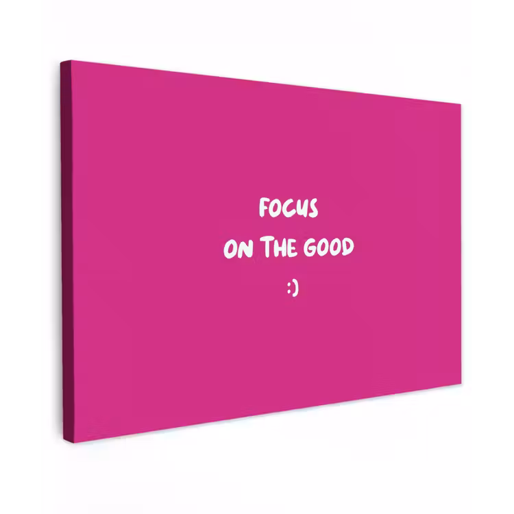 Focus - Smiley - Roze canvas 2cm klein -z3d
