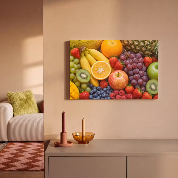 Eten - Fruit - Vers - Kleurrijk - Voeding canvas 2cm klein -sfeer1