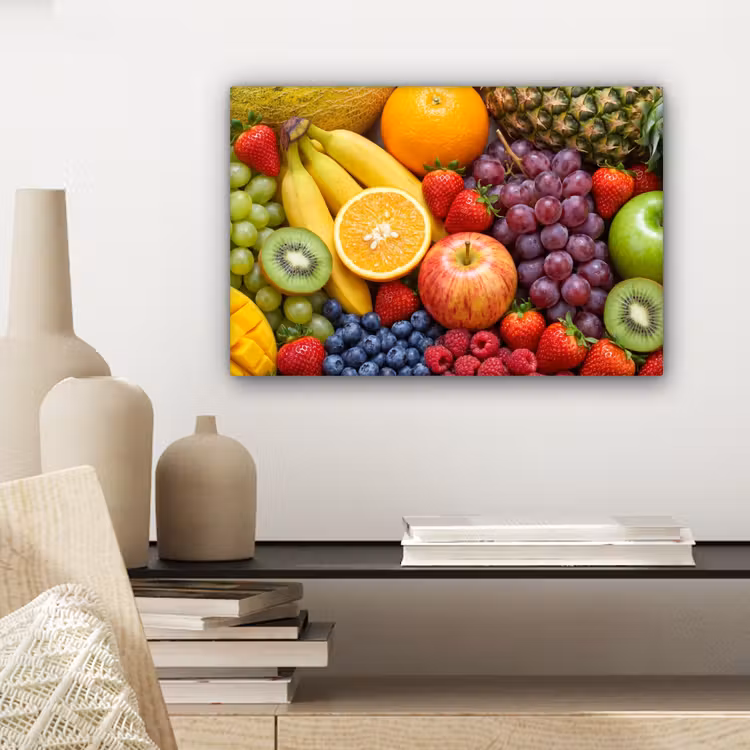 Eten - Fruit - Vers - Kleurrijk - Voeding canvas 2cm klein -sfeer6