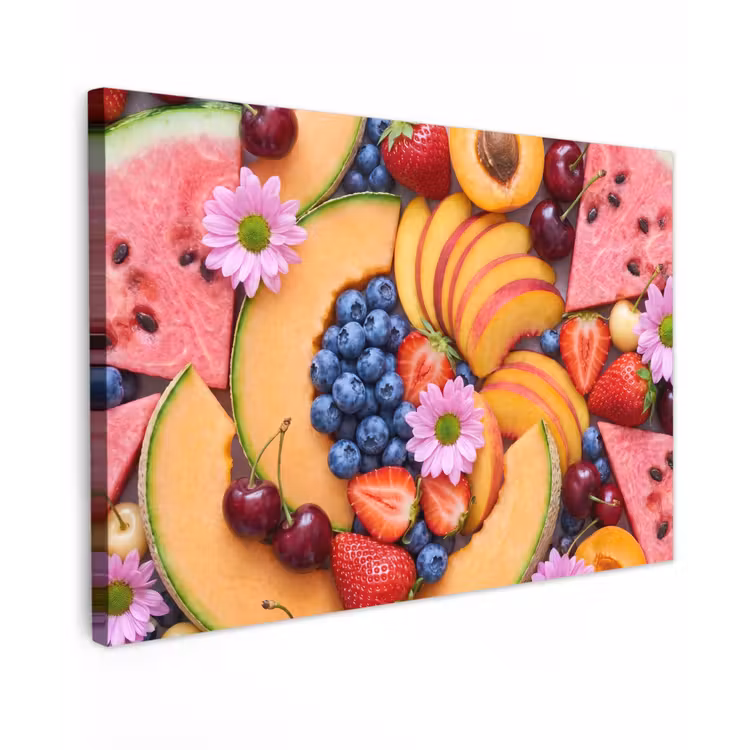Eten - Fruit - Zomer - Kleurrijk canvas 2cm klein -z3d
