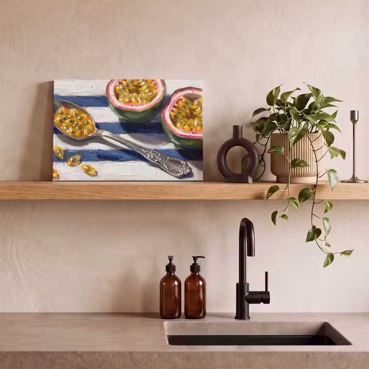 Eten - Passievrucht - Tropisch - Modern - Kleurrijk canvas 2cm klein -sfeer3