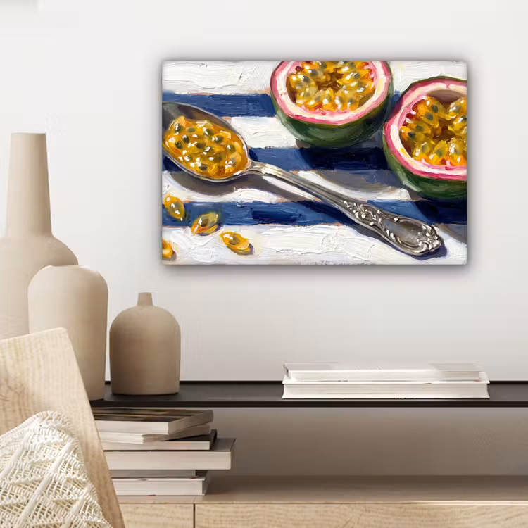 Eten - Passievrucht - Tropisch - Modern - Kleurrijk canvas 2cm klein -sfeer6