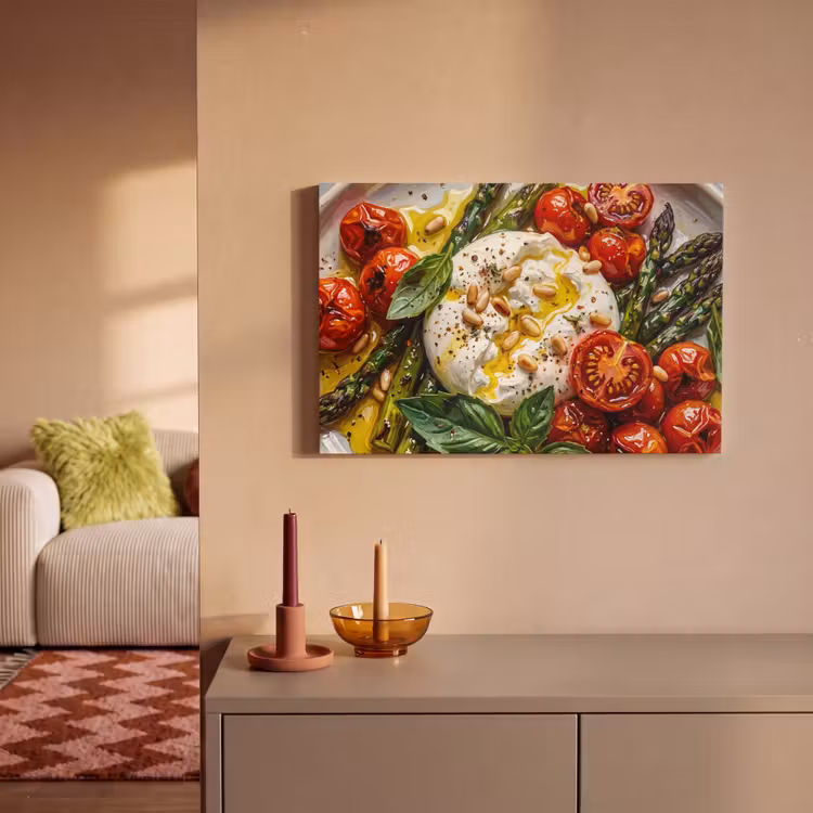 Eten - Groenten - Kaas - Modern - Vers canvas 2cm klein -sfeer1