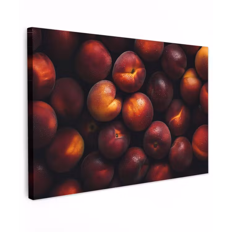 Fruit - Close up - Nectarines canvas 2cm klein -z3d