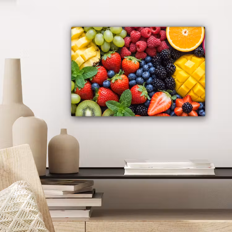 Fruit - Vers - Kleurrijk - Eten canvas 2cm klein -sfeer6