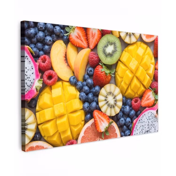 Fruit - Versneden - Kleurrijk - Eten - Gezond canvas 2cm klein -z3d