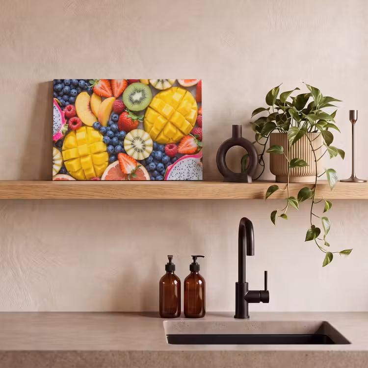 Fruit - Versneden - Kleurrijk - Eten - Gezond canvas 2cm klein -sfeer3